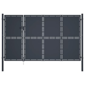 Anthrazitgraue Gartentür aus Stahl 350x150 cm von , Gartentore - Ref: Foro24-144538, Preis: 770,94 €, Rabatt: %