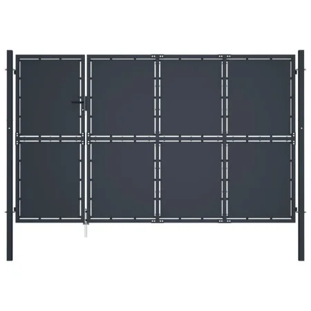 Anthracite grey steel garden gate 350x150 cm by , garden gates - Ref: Foro24-144538, Price: 736,32 €, Discount: %