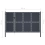 Anthrazitgraue Gartentür aus Stahl 350x150 cm von , Gartentore - Ref: Foro24-144538, Preis: 770,94 €, Rabatt: %