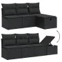 8-teiliges Gartensofa-Set mit schwarzen Polstern aus synthetischem Rattan. von , Gartensets - Ref: Foro24-3264441, Preis: 569...