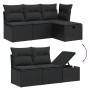 6-piece garden sofa set with black synthetic rattan cushions by , Garden sets - Ref: Foro24-3264401, Price: 396,94 €, Discoun...