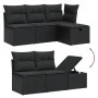 6-piece garden sofa set with black synthetic rattan cushions by , Garden sets - Ref: Foro24-3264401, Price: 412,10 €, Discoun...