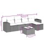 6-piece garden sofa set with black synthetic rattan cushions by , Garden sets - Ref: Foro24-3264401, Price: 396,94 €, Discoun...