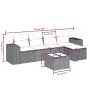 6-piece garden sofa set with black synthetic rattan cushions by , Garden sets - Ref: Foro24-3264401, Price: 412,10 €, Discoun...