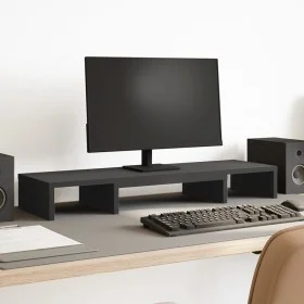 Adjustable black wooden screen riser support 80x24x10.5 cm by , Computer bases and risers - Ref: Foro24-854635, Price: 36,35 ...
