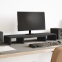 Adjustable black wooden screen riser support 80x24x10.5 cm by , Computer bases and risers - Ref: Foro24-854635, Price: 33,01 ...