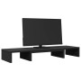 Adjustable black wooden screen riser support 80x24x10.5 cm by , Computer bases and risers - Ref: Foro24-854635, Price: 33,01 ...