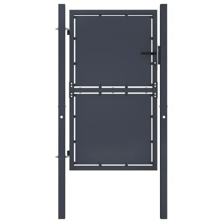 Anthrazitgraue Gartentür aus Stahl 100x175 cm von , Gartentore - Ref: Foro24-144521, Preis: 308,82 €, Rabatt: %