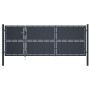 Anthrazitgraue Gartentür aus Stahl 350x125 cm von , Gartentore - Ref: Foro24-144537, Preis: 653,24 €, Rabatt: %