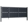 Anthrazitgraue Gartentür aus Stahl 350x125 cm von , Gartentore - Ref: Foro24-144537, Preis: 653,24 €, Rabatt: %