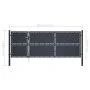 Anthracite grey steel garden gate 350x125 cm by , garden gates - Ref: Foro24-144537, Price: 625,00 €, Discount: %