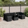 Set de sofás de jardín 8 piezas y cojines ratán sintético negro de , Conjuntos de jardín - Ref: Foro24-3269035, Precio: 615,4...