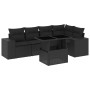 Set de sofás de jardín 6 piezas y cojines ratán sintético negro | Foro24.es | Tu tienda online para hogar, jardín y más Foro24.es