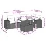 6-teiliges Gartensofa-Set mit schwarzen Polstern aus synthetischem Rattan. von , Gartensets - Ref: Foro24-3269145, Preis: 495...