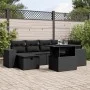 Set de sofás de jardín 7 pzas con cojines ratán sintético negro by , Garden sets - Ref: Foro24-3275295, Price: 546,94 €, Disc...