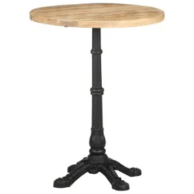 Bistro table made of rough mango wood Ø60x76 cm by , Kitchen and dining tables - Ref: Foro24-321087, Price: 160,64 €, Discoun...