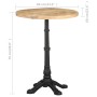 Bistro table made of rough mango wood Ø60x76 cm by , Kitchen and dining tables - Ref: Foro24-321087, Price: 170,66 €, Discoun...