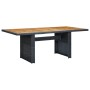 Synthetic rattan garden table solid dark gray acacia wood by vidaXL, Garden tables - Ref: Foro24-313310, Price: 183,02 €, Dis...