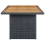 Synthetic rattan garden table solid dark gray acacia wood by vidaXL, Garden tables - Ref: Foro24-313310, Price: 183,02 €, Dis...