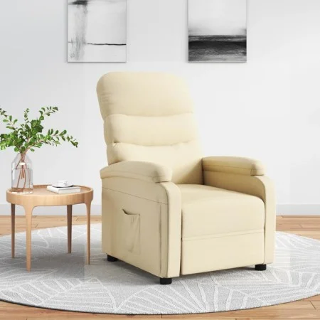 Cream fabric recliner. by , Armchairs - Ref: Foro24-344899, Price: 202,07 €, Discount: %