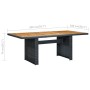 Synthetic rattan garden table solid dark gray acacia wood by vidaXL, Garden tables - Ref: Foro24-313310, Price: 183,02 €, Dis...