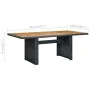 Synthetic rattan garden table solid dark gray acacia wood by vidaXL, Garden tables - Ref: Foro24-313310, Price: 189,95 €, Dis...