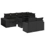 Gartensofa-Set, 11-teilig, mit schwarzen Kissen aus synthetischem Rattan. von , Gartensets - Ref: Foro24-3276501, Preis: 664,...