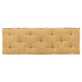 Cojín para sofá de palets amarillo 120x40x7 cm