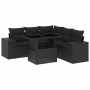 6-teiliges Gartensofa-Set mit schwarzen Polstern aus synthetischem Rattan. von , Gartensets - Ref: Foro24-3269155, Preis: 467...