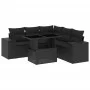 6-teiliges Gartensofa-Set mit schwarzen Polstern aus synthetischem Rattan. von , Gartensets - Ref: Foro24-3269155, Preis: 495...