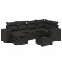 Set de comedor de jardín 7 pzas y cojines ratán sintético negro de , Conjuntos de jardín - Ref: Foro24-3264421, Precio: 497,6...