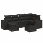 Set de comedor de jardín 7 pzas y cojines ratán sintético negro by , Garden sets - Ref: Foro24-3264421, Price: 477,57 €, Disc...