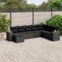 8-teiliges Gartensofa-Set und Kissen aus schwarzem Kunststoff-Rattan. von , Gartensets - Ref: Foro24-3264511, Preis: 548,59 €...