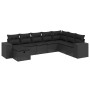 8-teiliges Gartensofa-Set und Kissen aus schwarzem Kunststoff-Rattan. von , Gartensets - Ref: Foro24-3264511, Preis: 548,59 €...