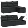 Set de sofás de jardín 8 piezas y cojines ratán sintético negro by , Garden sets - Ref: Foro24-3264511, Price: 571,05 €, Disc...