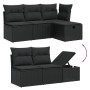 6-piece garden sofa set with black synthetic rattan cushions by , Garden sets - Ref: Foro24-3264411, Price: 428,56 €, Discoun...