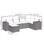 6-piece garden sofa set with black synthetic rattan cushions by , Garden sets - Ref: Foro24-3264411, Price: 445,36 €, Discoun...