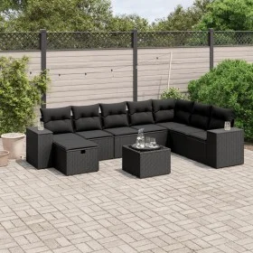 8-piece garden sofa set with black synthetic rattan cushions by , Garden sets - Ref: Foro24-3264521, Price: 623,05 €, Discoun...