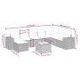 8-piece garden sofa set with black synthetic rattan cushions by , Garden sets - Ref: Foro24-3264521, Price: 623,05 €, Discoun...