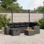 7-piece garden dining set with black synthetic rattan cushions by , Garden sets - Ref: Foro24-3265171, Price: 482,43 €, Disco...