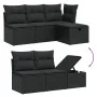 7-piece garden dining set with black synthetic rattan cushions by , Garden sets - Ref: Foro24-3265171, Price: 482,43 €, Disco...
