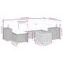7-piece garden dining set with black synthetic rattan cushions by , Garden sets - Ref: Foro24-3265171, Price: 482,43 €, Disco...
