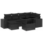 7-piece garden sofa set with black synthetic rattan cushions by , Garden sets - Ref: Foro24-3269305, Price: 541,58 €, Discoun...