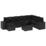 8-teiliges Gartensofa-Set mit schwarzen Polstern aus synthetischem Rattan. von , Gartensets - Ref: Foro24-3275345, Preis: 661...