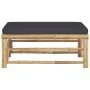 Gartenhocker aus Bambus mit dunkelgrauem Kissen von vidaXL, Modulare Sofas für den Außenbereich - Ref: Foro24-313155, Preis: ...