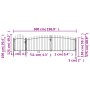 Gartentor mit Lanzenzaunspitze 5x1,75 m schwarz von , Gartentore - Ref: Foro24-146323, Preis: 330,89 €, Rabatt: %
