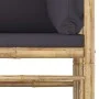 Garden furniture set 2 pieces bamboo and dark gray cushions by vidaXL, Modular outdoor sofas - Ref: Foro24-313151, Price: 235...