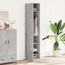Armario de madera de ingeniería gris hormigón 30x50x200 cm de , Armarios roperos - Ref: Foro24-3307687, Precio: 105,56 €, Des...