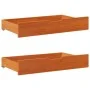 Cajones debajo cama con ruedas 2 uds madera maciza pino marrón de , Cajones de almacenaje doméstico - Ref: Foro24-850922, Pre...