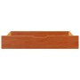 Underbed drawers with wheels, 2 units, solid pine wood, brown. by , Home storage drawers - Ref: Foro24-850922, Price: 84,92 €...